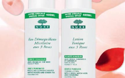 3 róże Nuxe w dużych pojemnościach