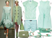 Moda z wybiegów: pistacjowy