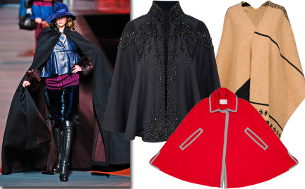 Moda z wybiegów: poncho i peleryna