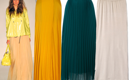 Moda z wybiegów: maxi spódnica