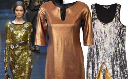 Moda z wybiegów: metaliczny błysk