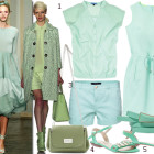 Moda z wybiegów: pistacjowy