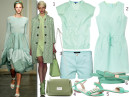 Moda z wybiegów: pistacjowy